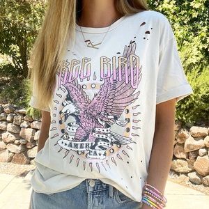 Free Bird Graphic Oversized Tee